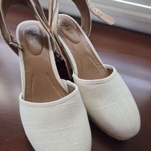 Style & Co. Cream Espadrille Sandals-Size 8